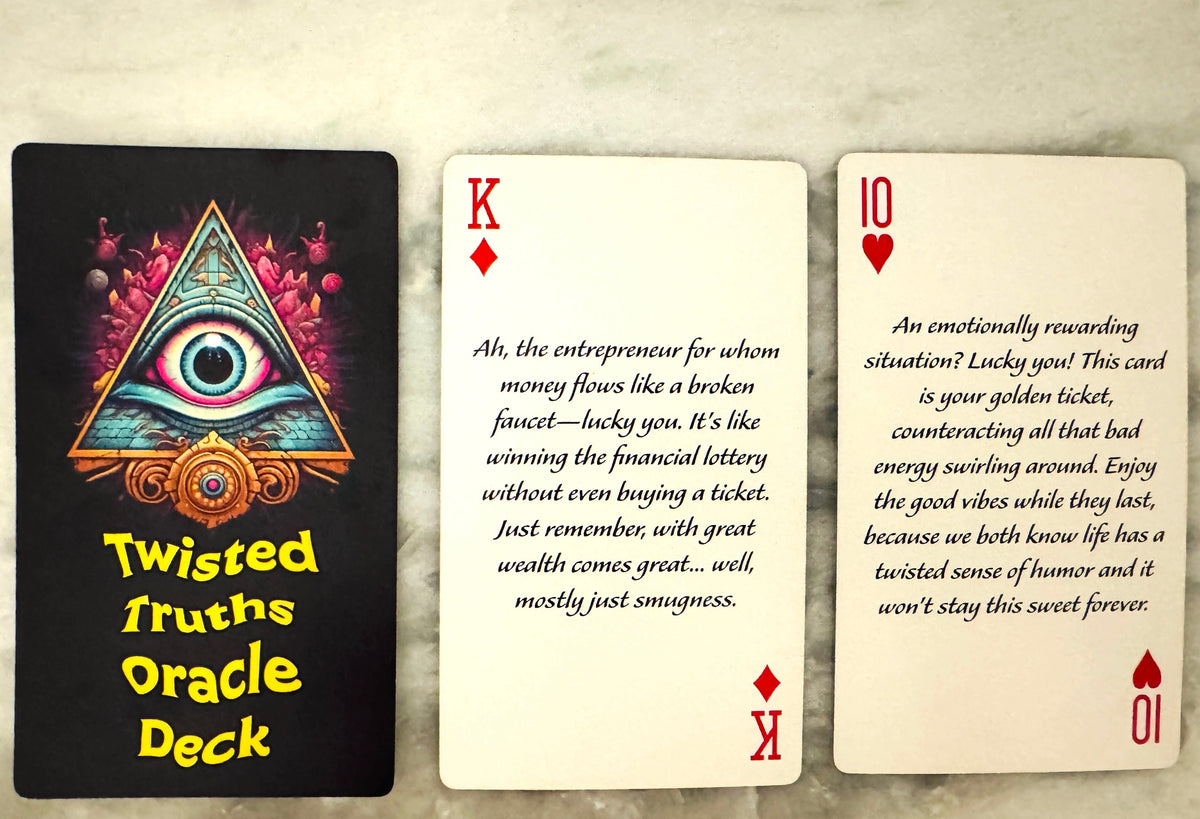 Savage Suits & Twisted Truths Cartomancy Deck Duo for Truth Seekers
