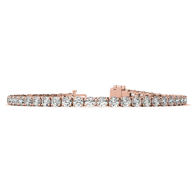 6ctw Created Sapphire Tennis Bracelet - 3mm Stones - 14K Gold Overlay in White, Yellow or Rose Gold