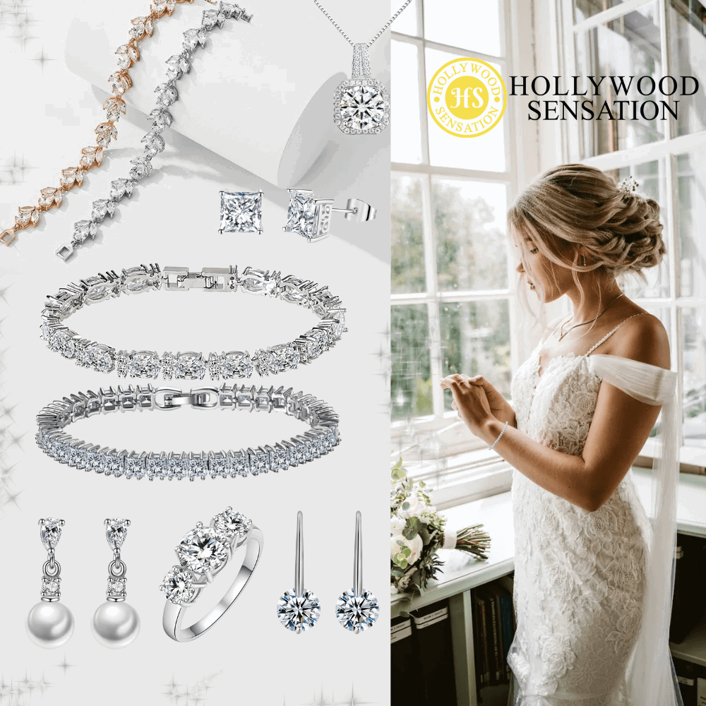 Tennis Bracelet with Round Cut White Diamond Cubic Zirconia