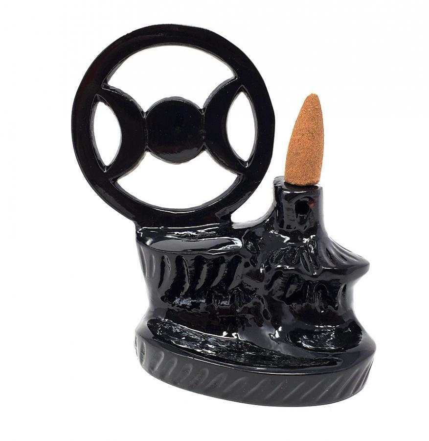 Triple Moon Backflow Waterfall Incense Burner