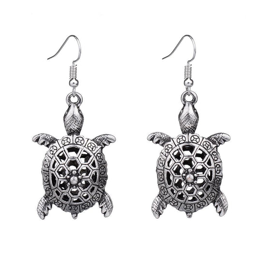 Turtle Retro Vintage Drop Dangle Earring