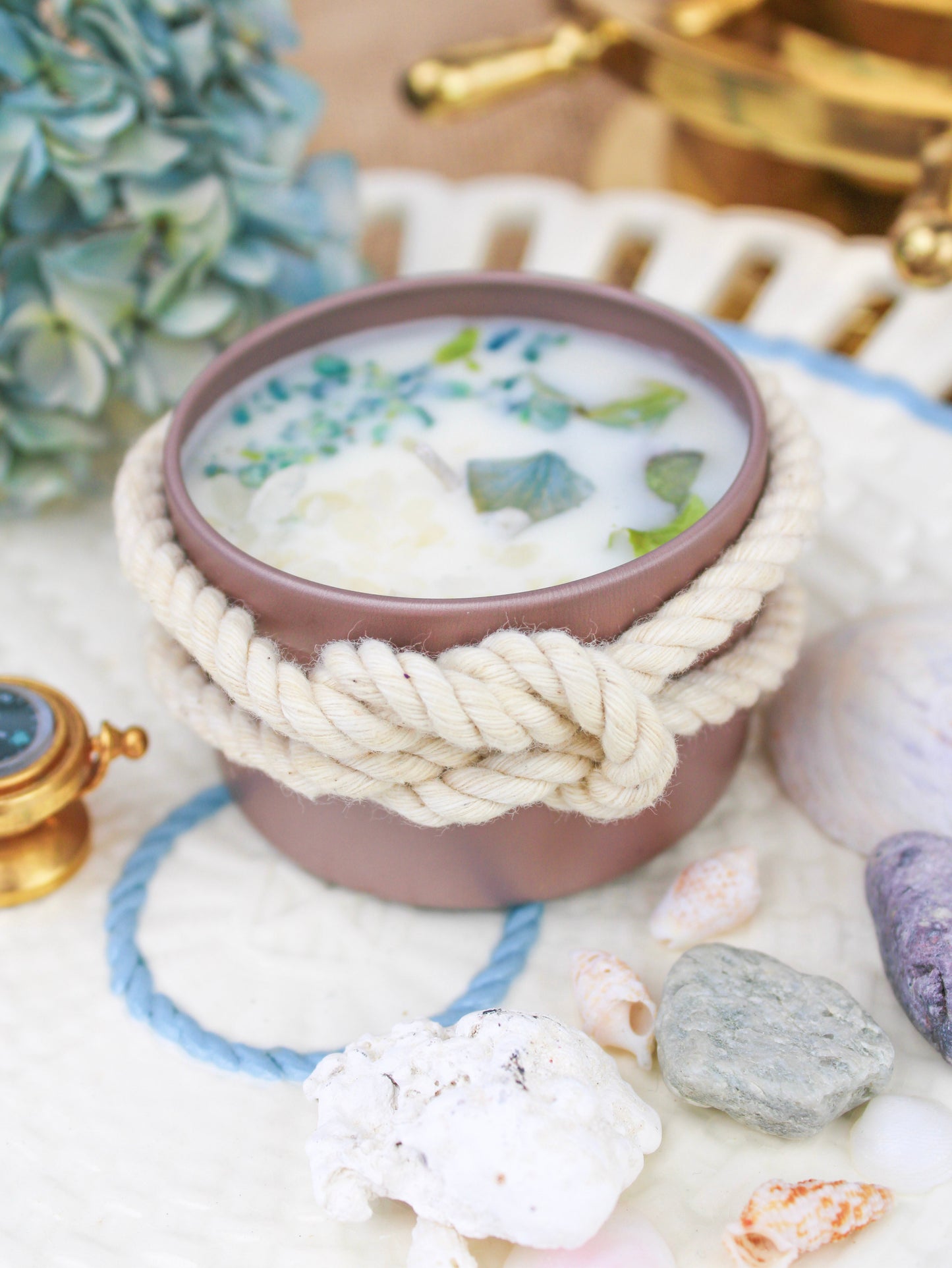 Unlabeled 4 oz Botanical Soy Wax Candles - Party Favors