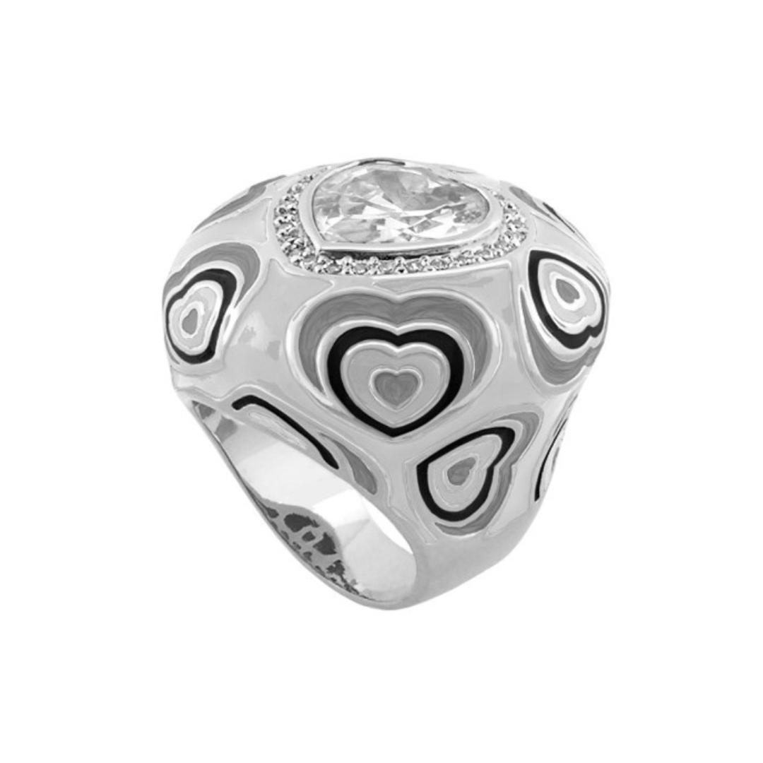 Retro Hearts Ring