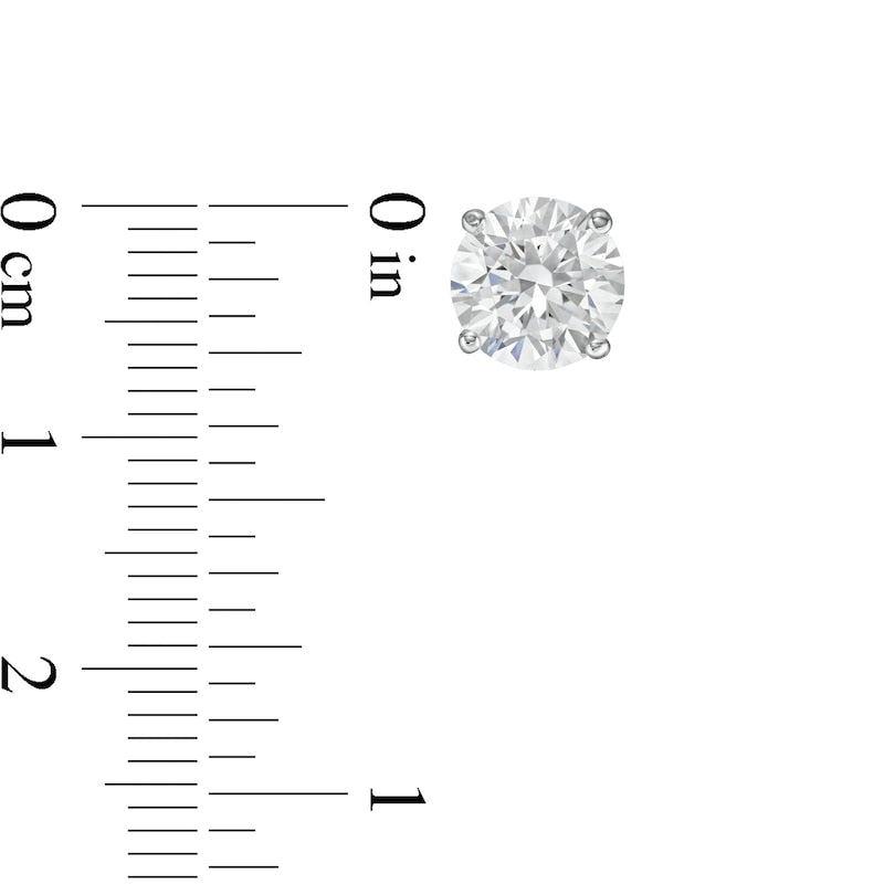 3.50 CTW Lab Grown Round Diamond Stud Earrings in 14k Gold – G/VS AGI Certified