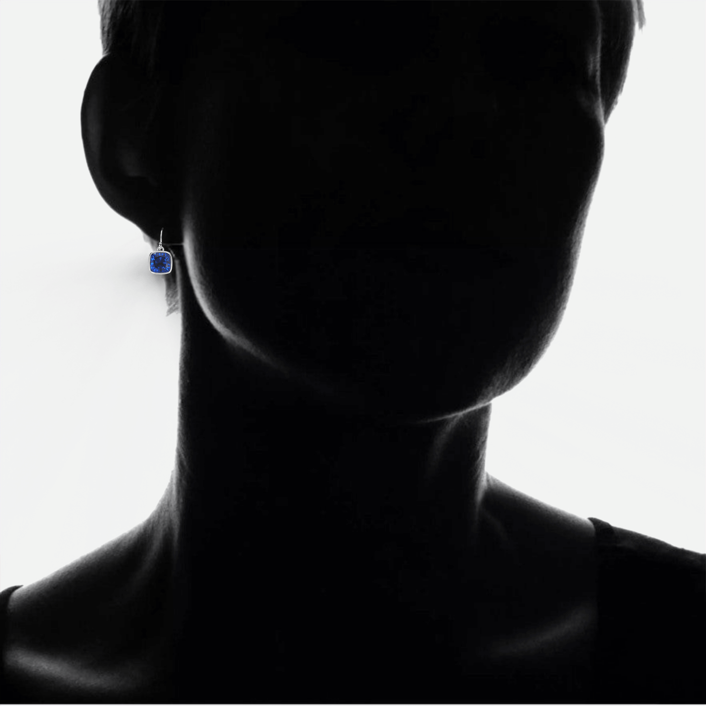 2 Pair Pack: 9.00 CTW Cushion Cut Created Blue Sapphire & Emerald Drop Earrings – Available in .925 Sterling Silver or 14kt Yellow Gold Over .925 – 8mm Square Gems