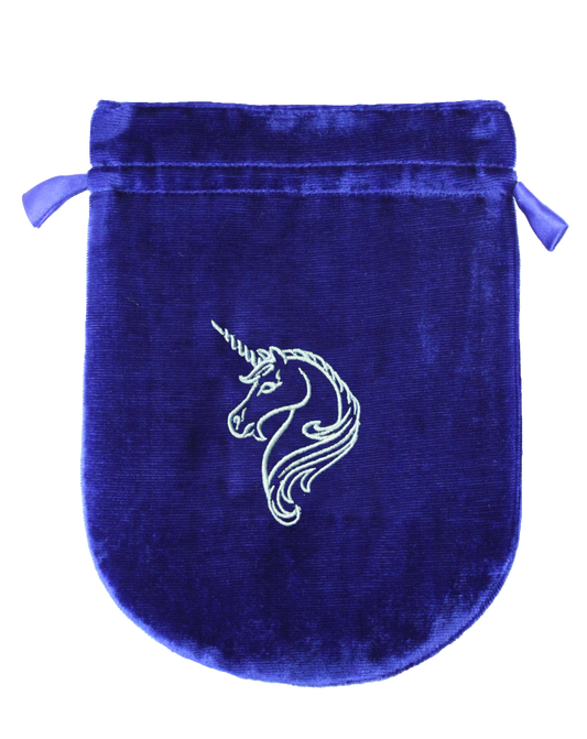 Blue Velvet Unicorn Tarot Bag