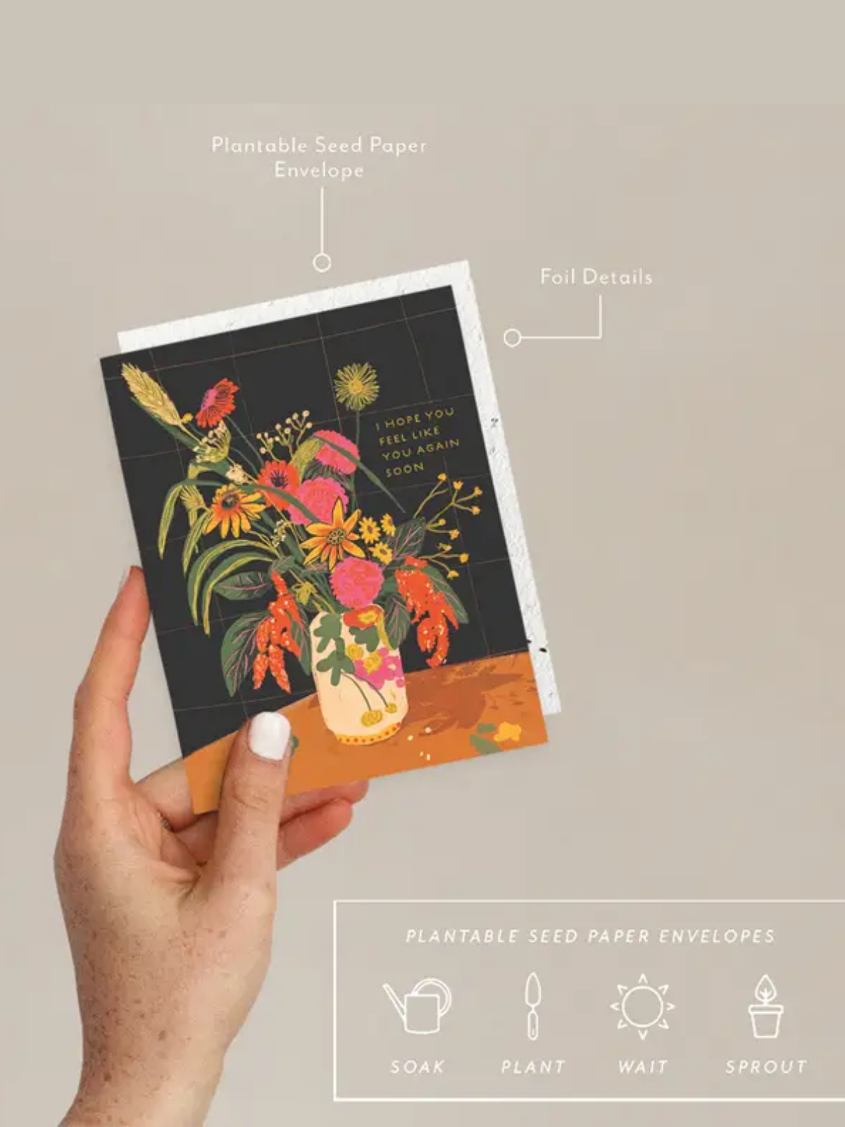 Vase Still Life - Seeded Get Well Card