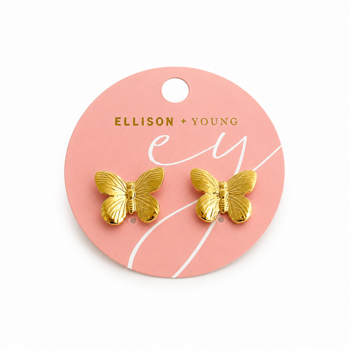Vintage Butterfly Solo Stud Earrings