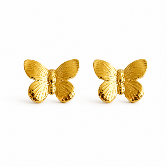 Vintage Butterfly Solo Stud Earrings