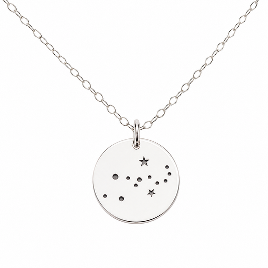 Virgo Charm Zodiac Necklace - Sterling Silver Jewelry