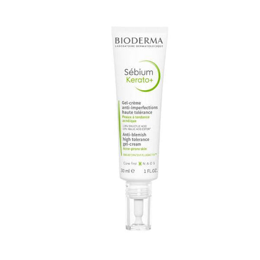 Bioderma Sebium Kerato+ Gel Cream for Oily and Acne-Prone Skin - Dermatologically Tested, Salicylic Acid Skincare