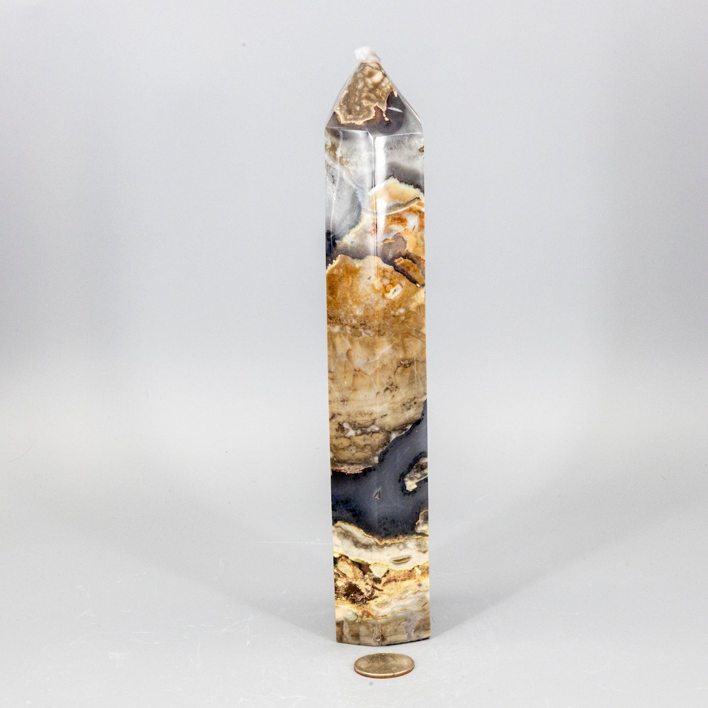 Volcano Agate Crystal Tower – XL UV Reactive
