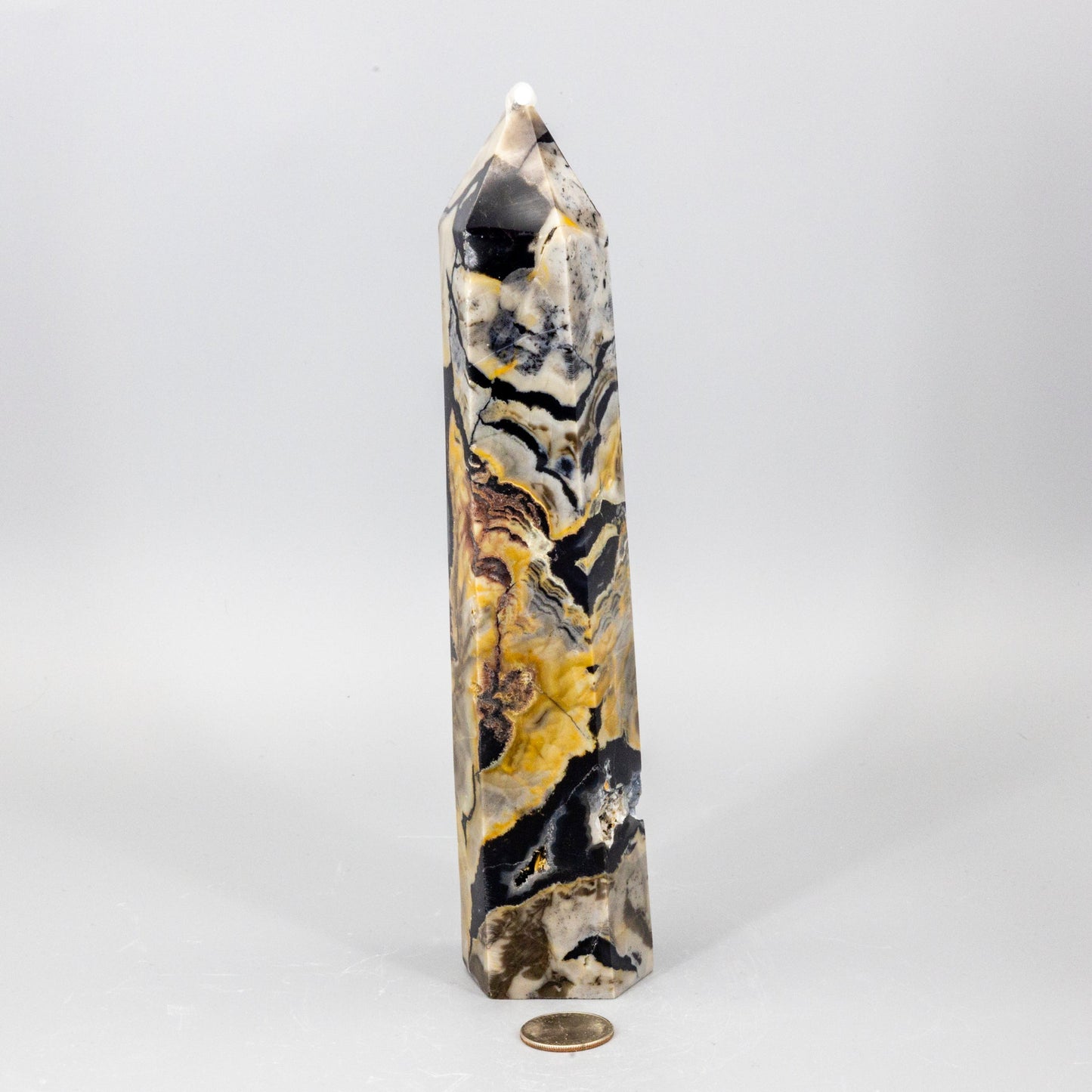 Volcano Agate Crystal Tower – XL UV Reactive