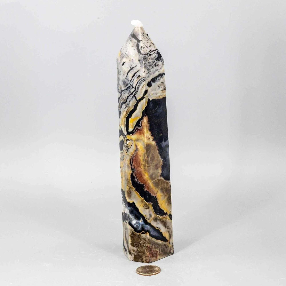 Volcano Agate Tower XL UV Reactive Crystal Tower