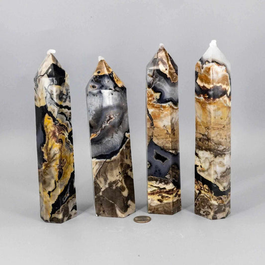 Volcano Agate Tower XL UV Reactive Crystal Tower
