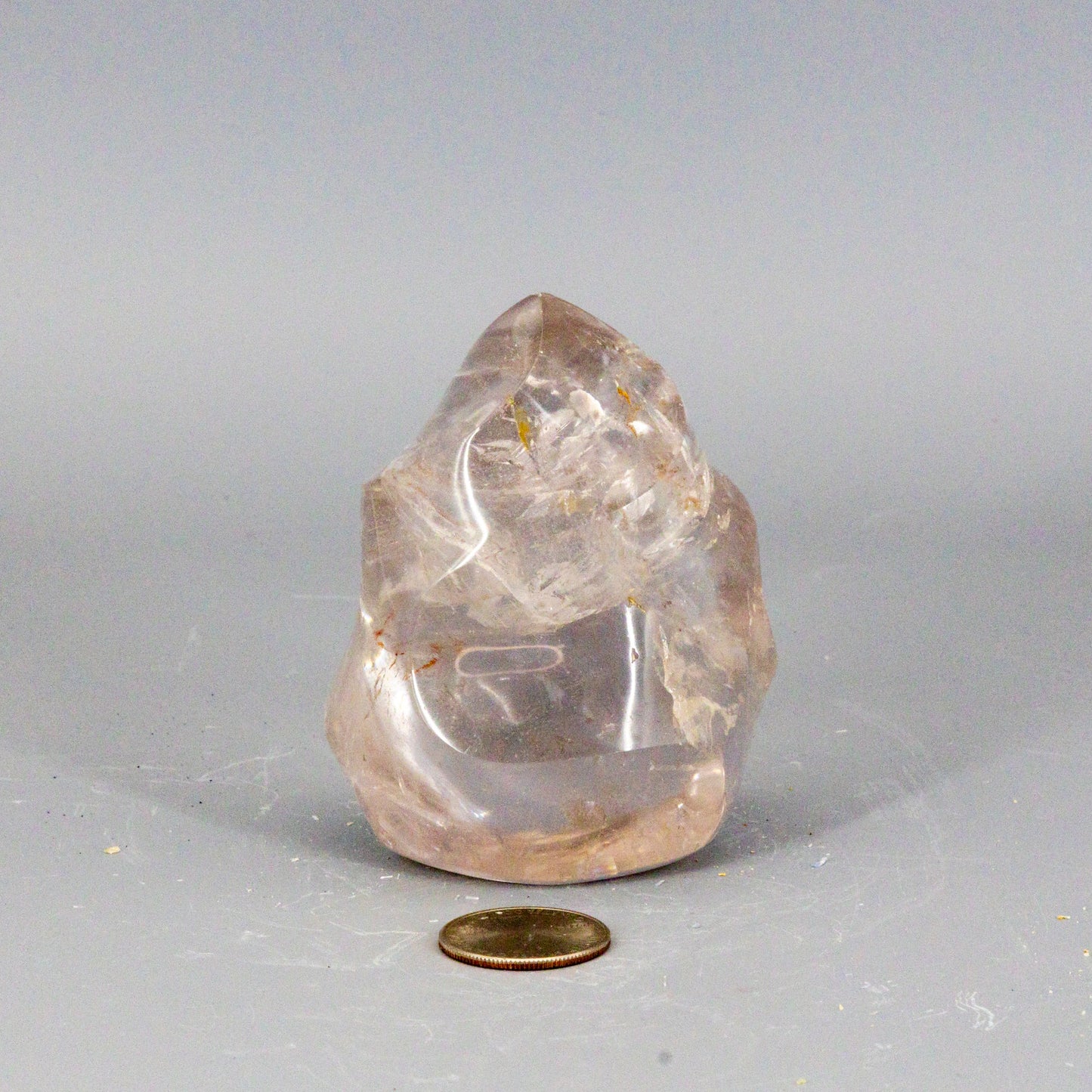 Water Clear Smoky Quartz Flame