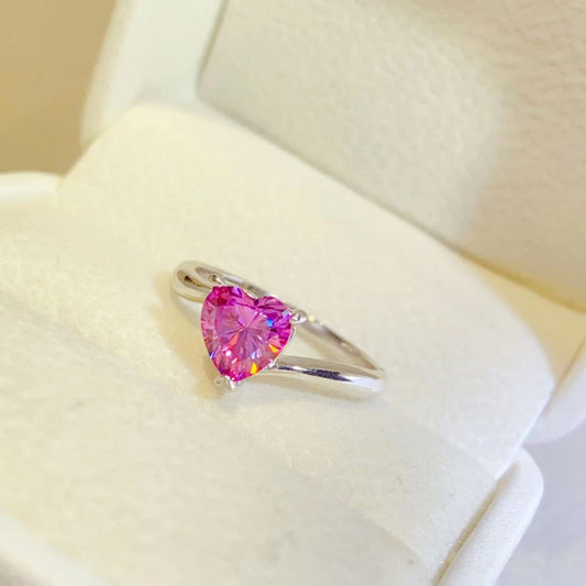 1 Carat Pink Sparkala™ Pure Sterling Silver Ring
