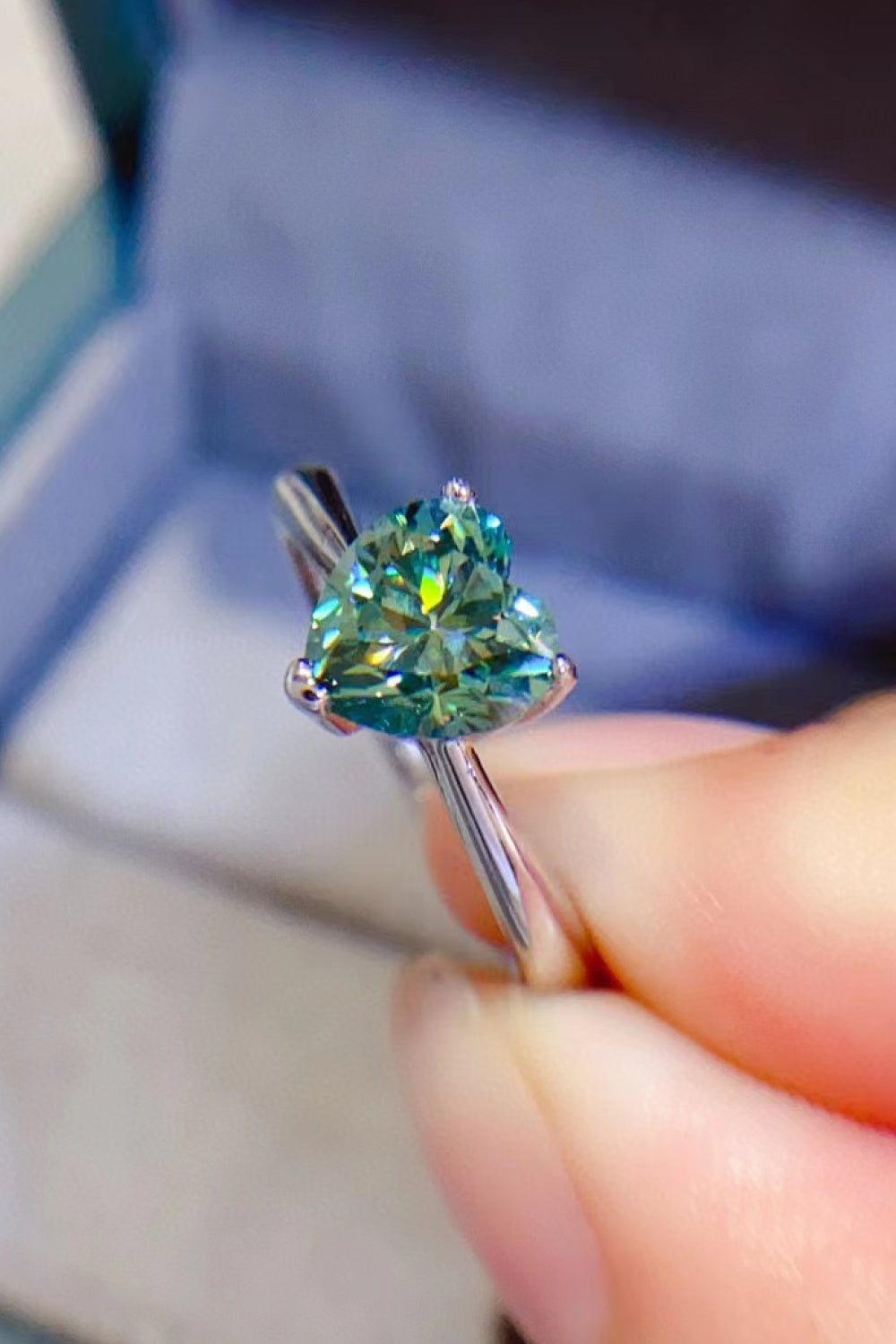 1 Carat Sparkala™ Heart Platinum Over Pure Sterling Silver Ring