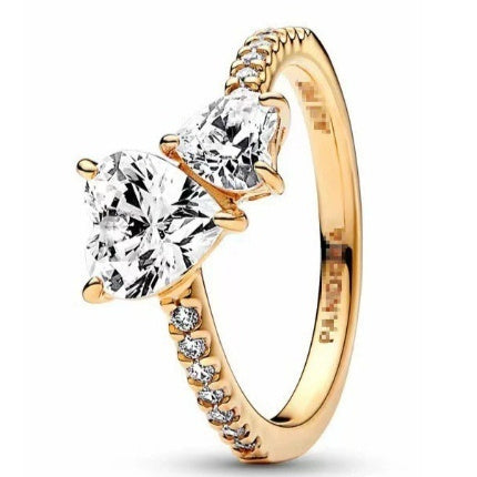 925 Silver  Heart And Butterfly Minimalist Ring