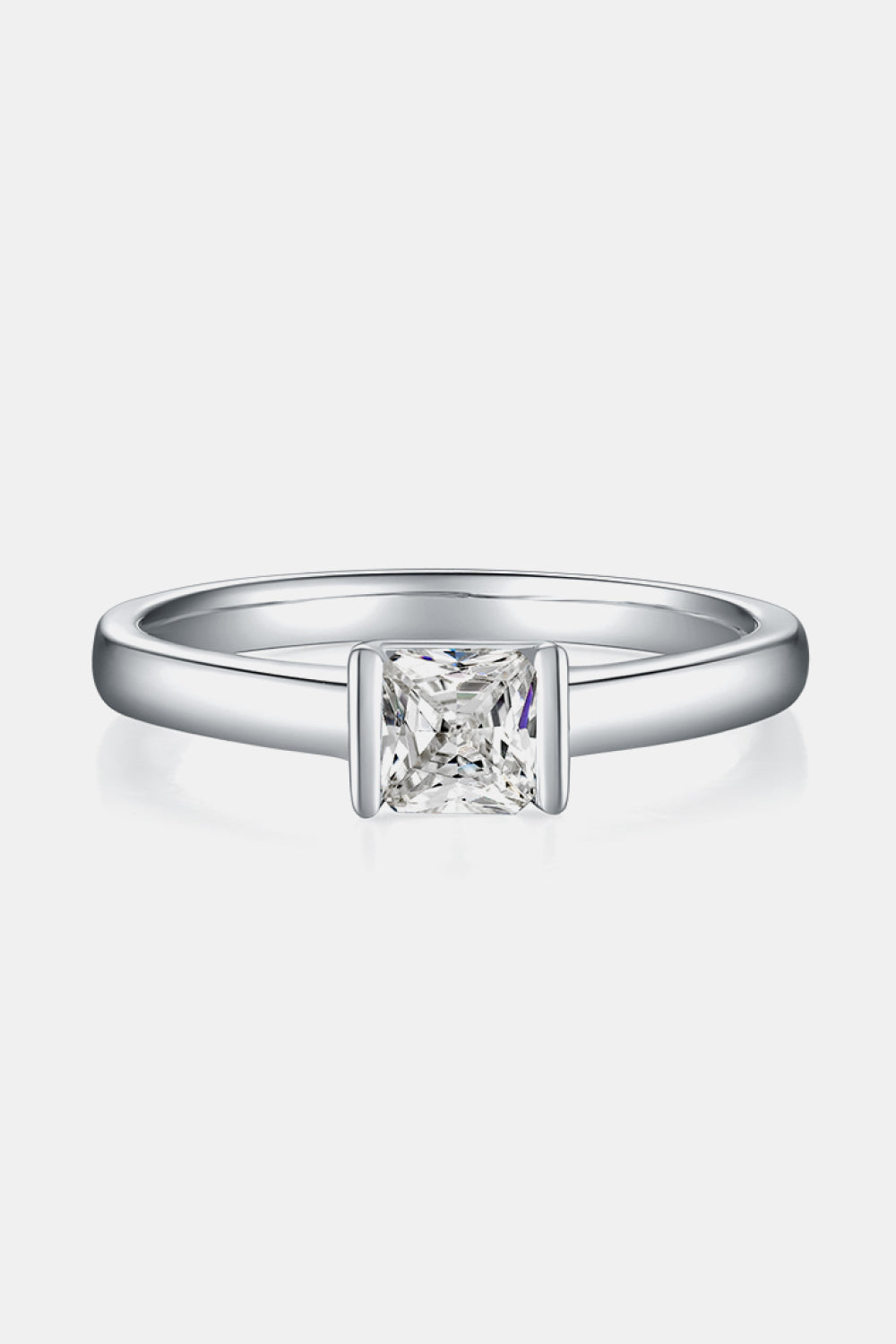Brilliant Round Cut Sparkala™ Platinum Over Pure Sterling Silver Solitaire Ring