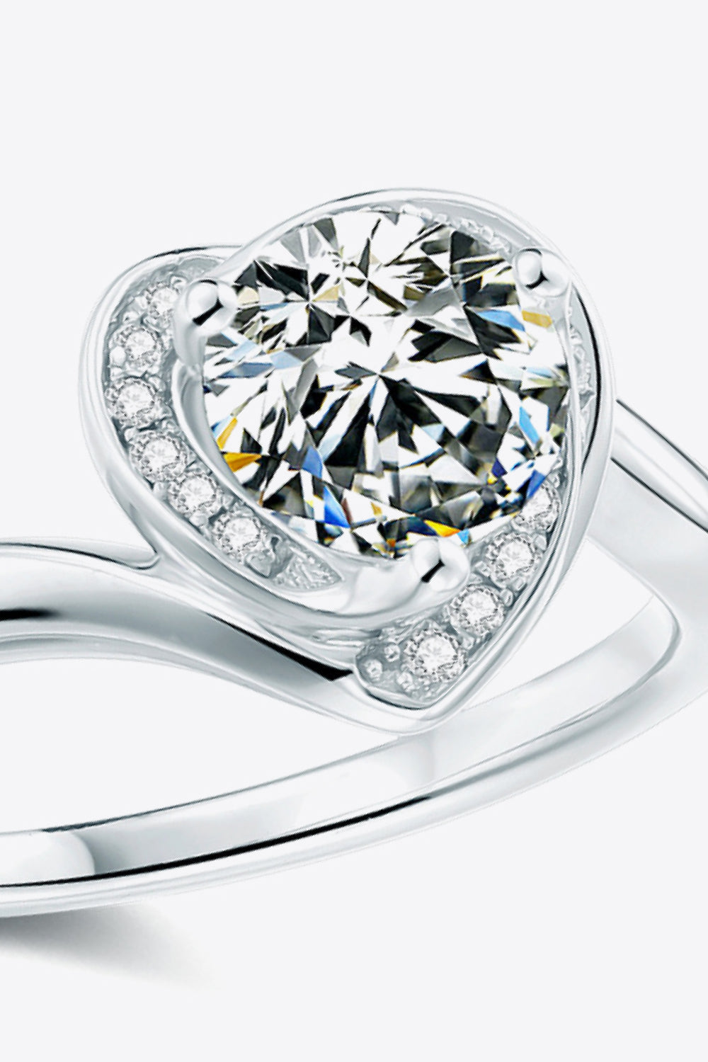 1 Carat Sparkala™ Platinum Over Pure Sterling Silver Heart Ring
