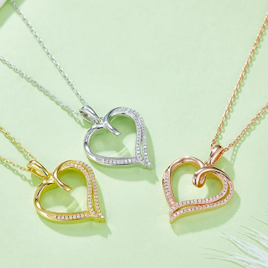 Sparkala™ 925 Sterling Silver Heart Shape Necklace