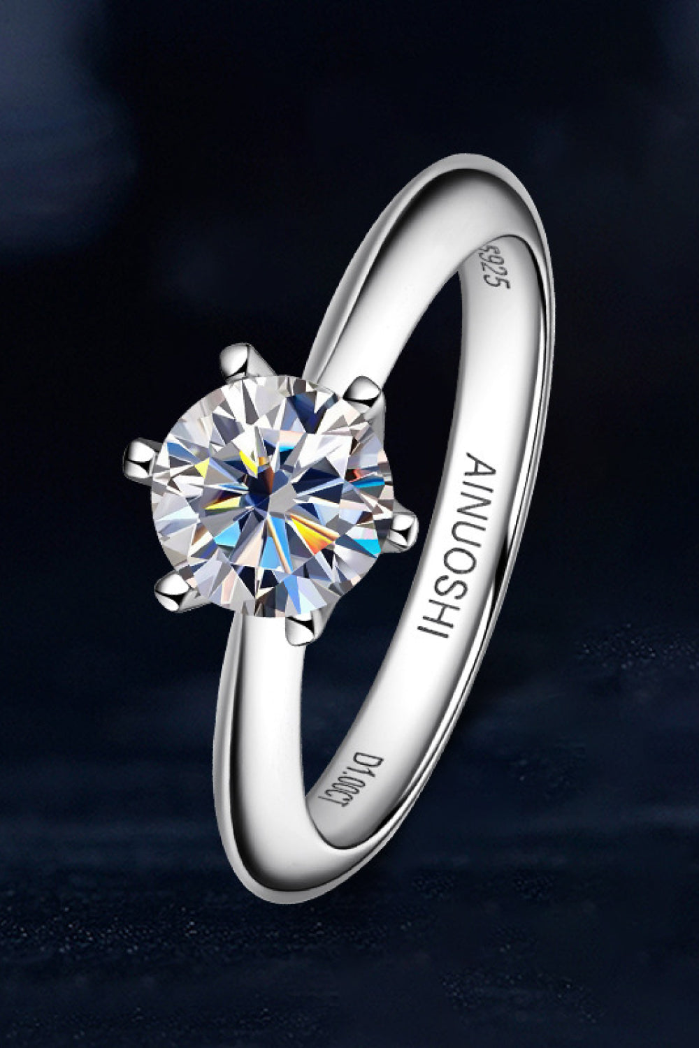 1 Carat Brilliant Round Cut Sparkala™ Platinum-Plated Ring