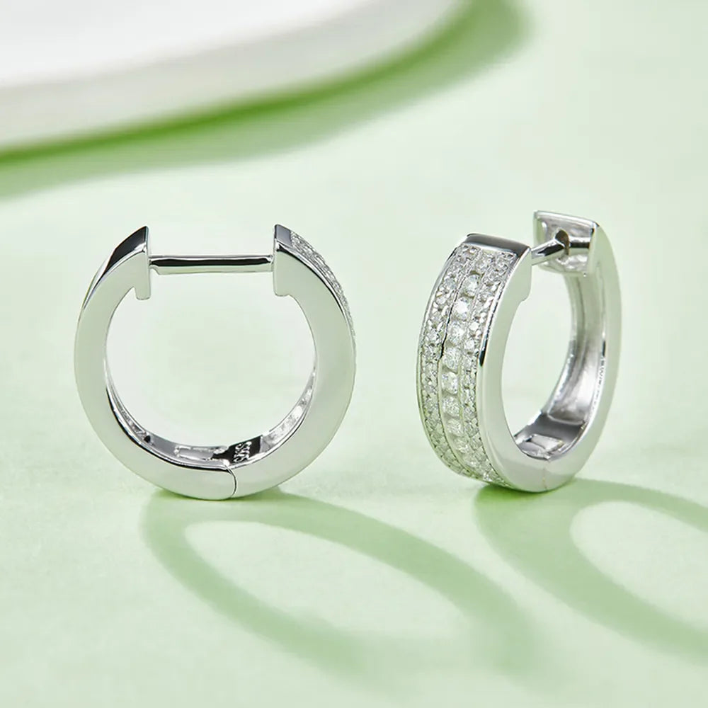 Sparkala™ 925 Sterling Silver Huggie Earrings