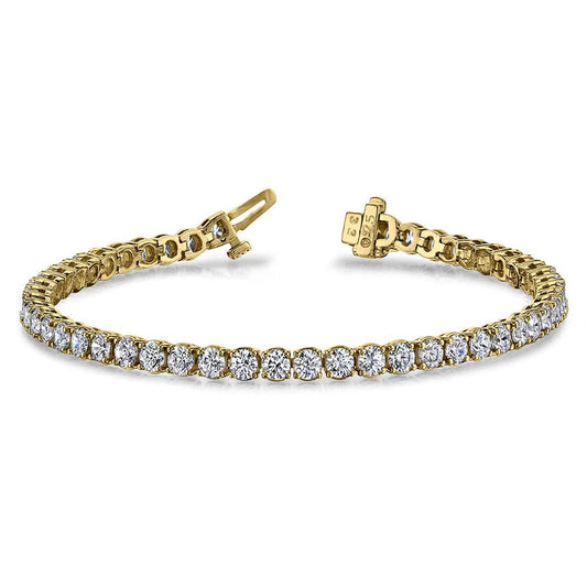 14K Yellow Gold Diamond Tennis Bracelet, 2ct