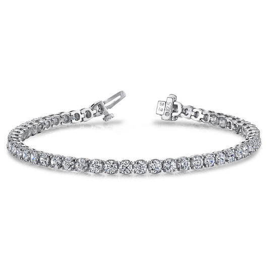 14K White Gold Diamond Tennis Bracelet, 1.5ct