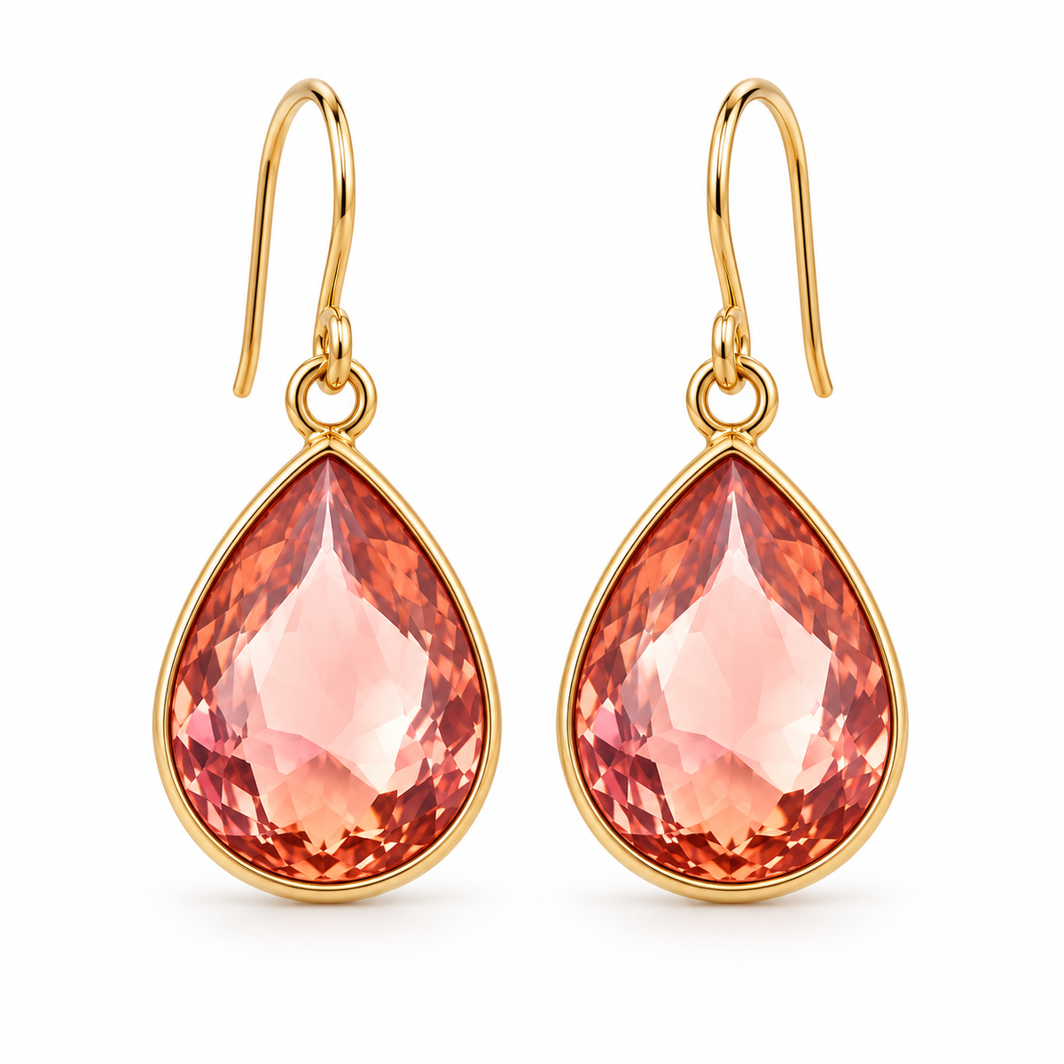 October Birthstone Crystal Teardrop Earrings – 14K Gold Filled