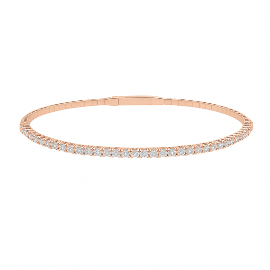 14K Rose Gold Diamond Bracelet