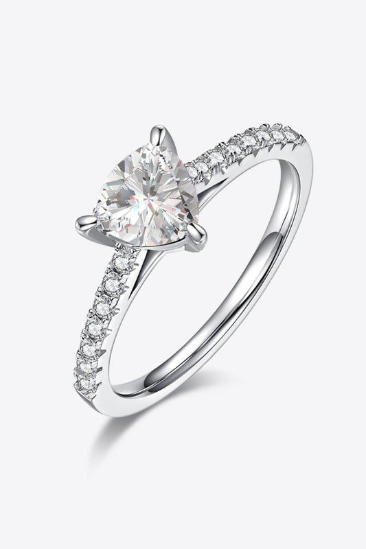 1 Carat Trillion-Cut Sparkala™ Platinum Over Pure Sterling Silver Ring
