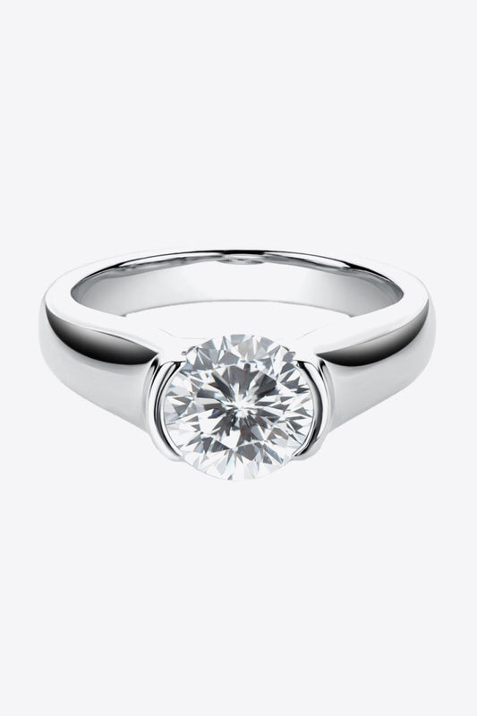 Looking Good 2 Carat Brilliant Round Cut Sparkala™ Platinum Over Pure Sterling Silver Ring