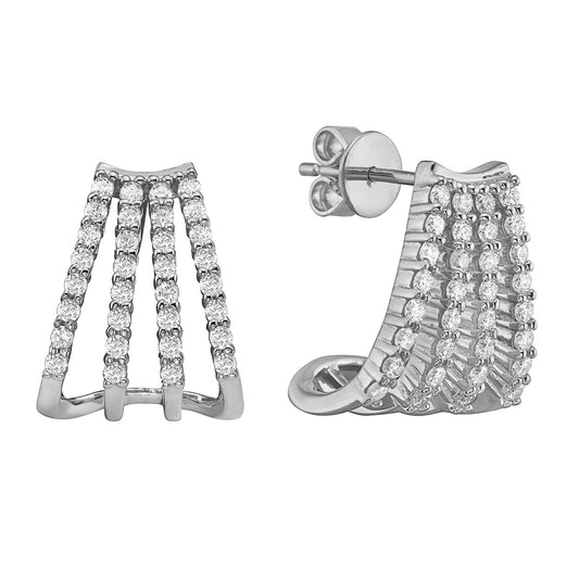 18K White Gold Diamond Earrings