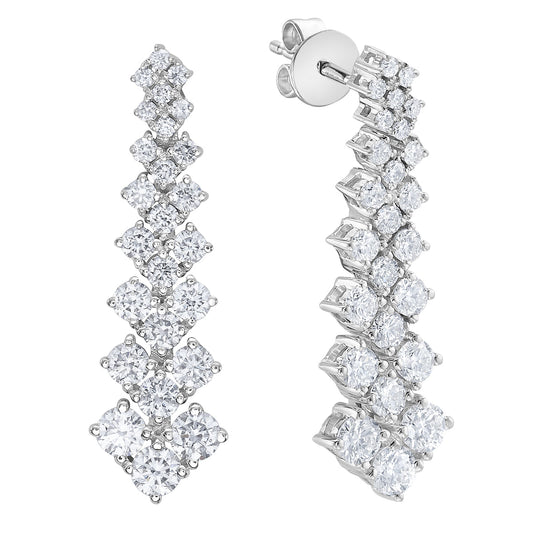 14K White Gold Diamond Earrings