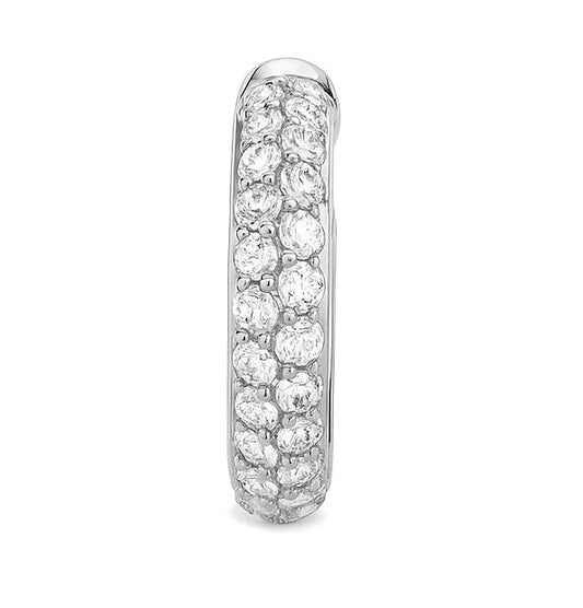 14K White Gold Diamond Cuff Earrings (One Piece), 0.23ct