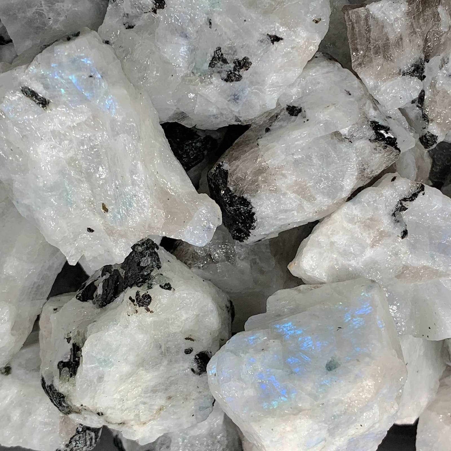 Rough Rainbow Moonstone – A+ Grade Raw Stone from India