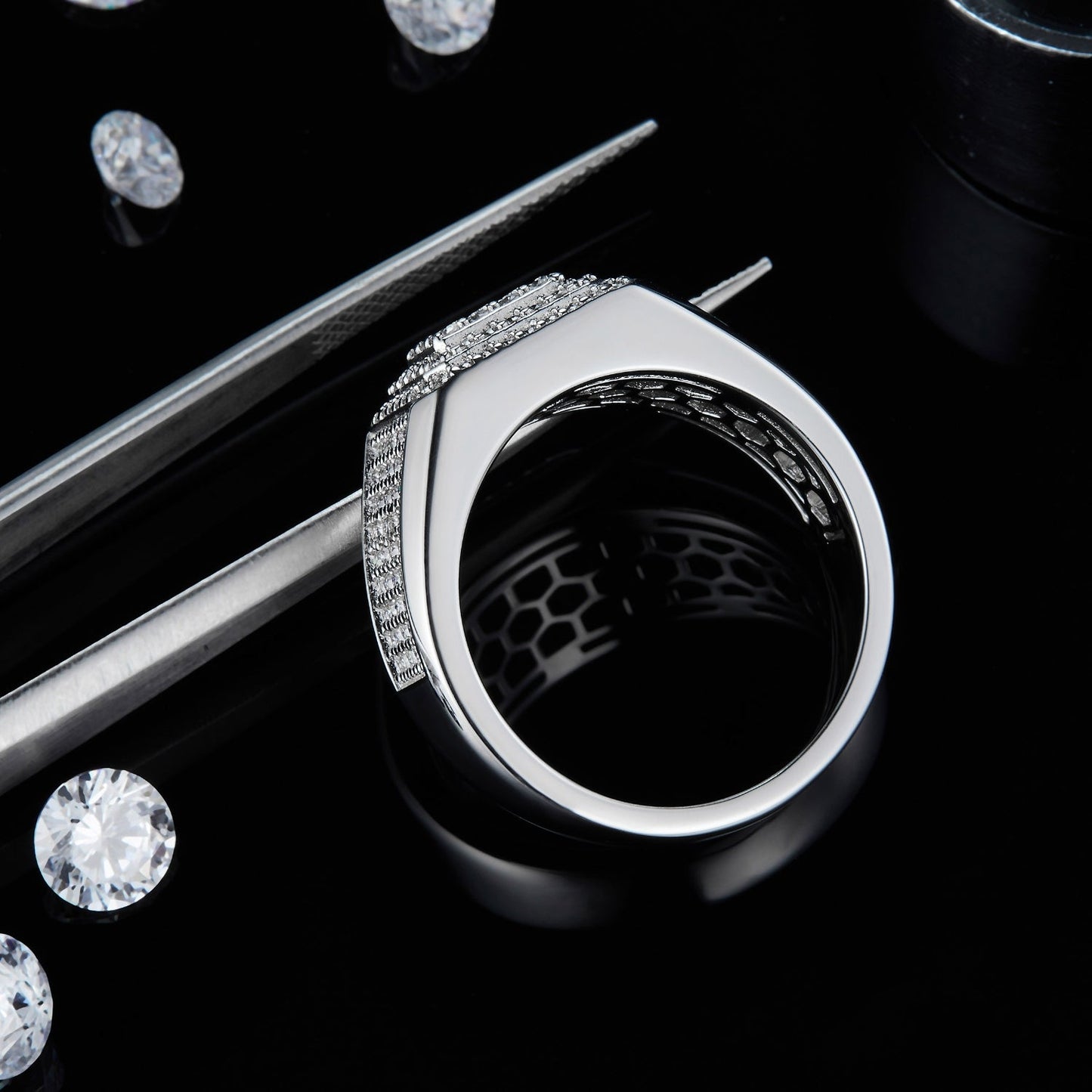 Sparkala™ Platinum Over Pure Sterling Silver Ring