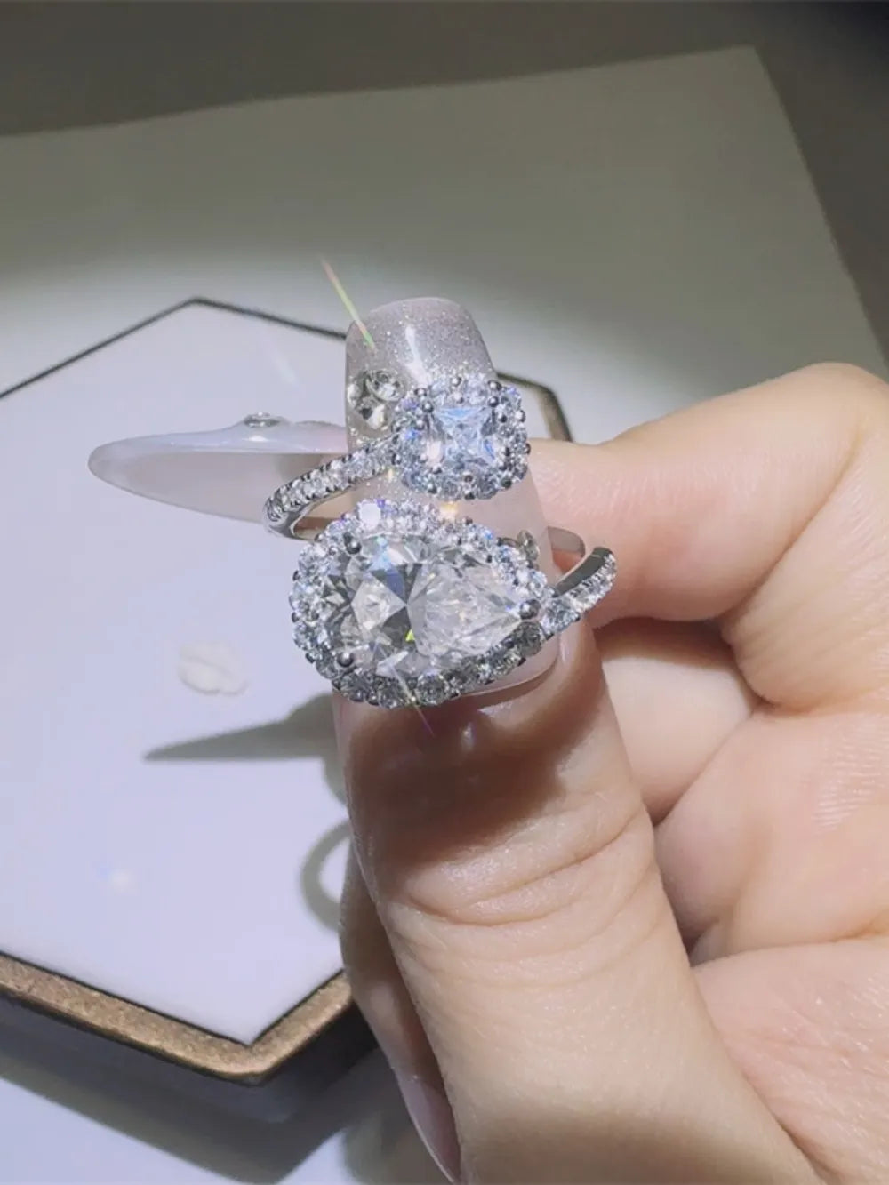 2 Carat Sparkala™ 925 Sterling Silver Bypass Ring