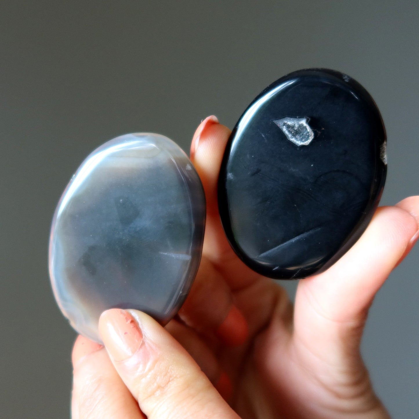 Black Agate Grid Crystal Bundle Protection Set of 18