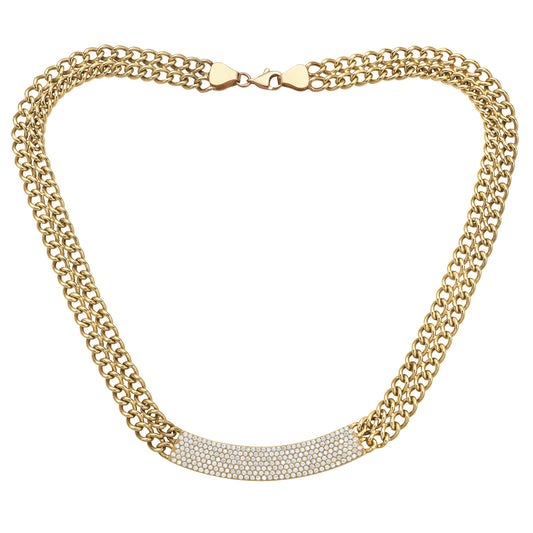 14K Yellow Gold Diamond Necklace, 1.94ct