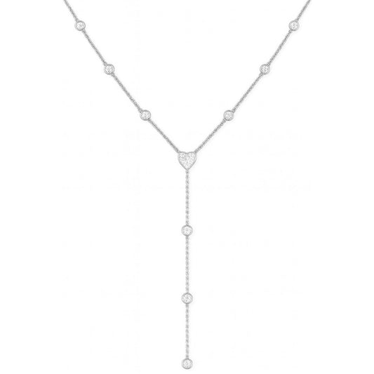 14K White Gold Diamond Necklace, 0.72ct