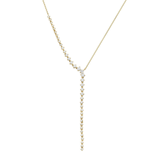 14K Yellow Gold Diamond Necklace, 0.84ct