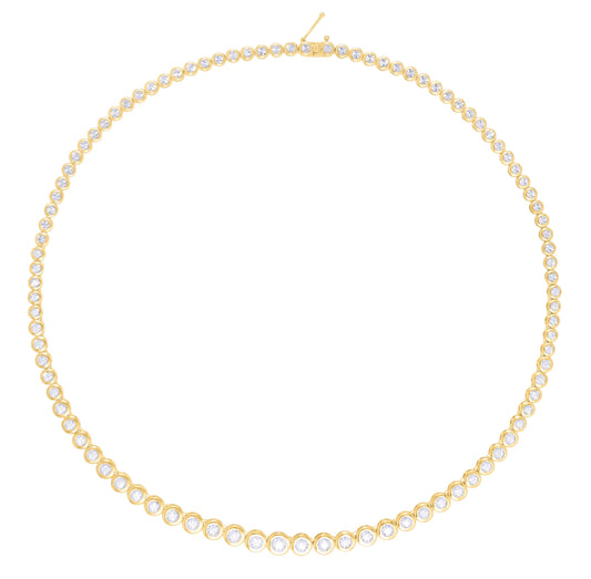 14K Yellow Gold Diamond Necklace, 1.45ct
