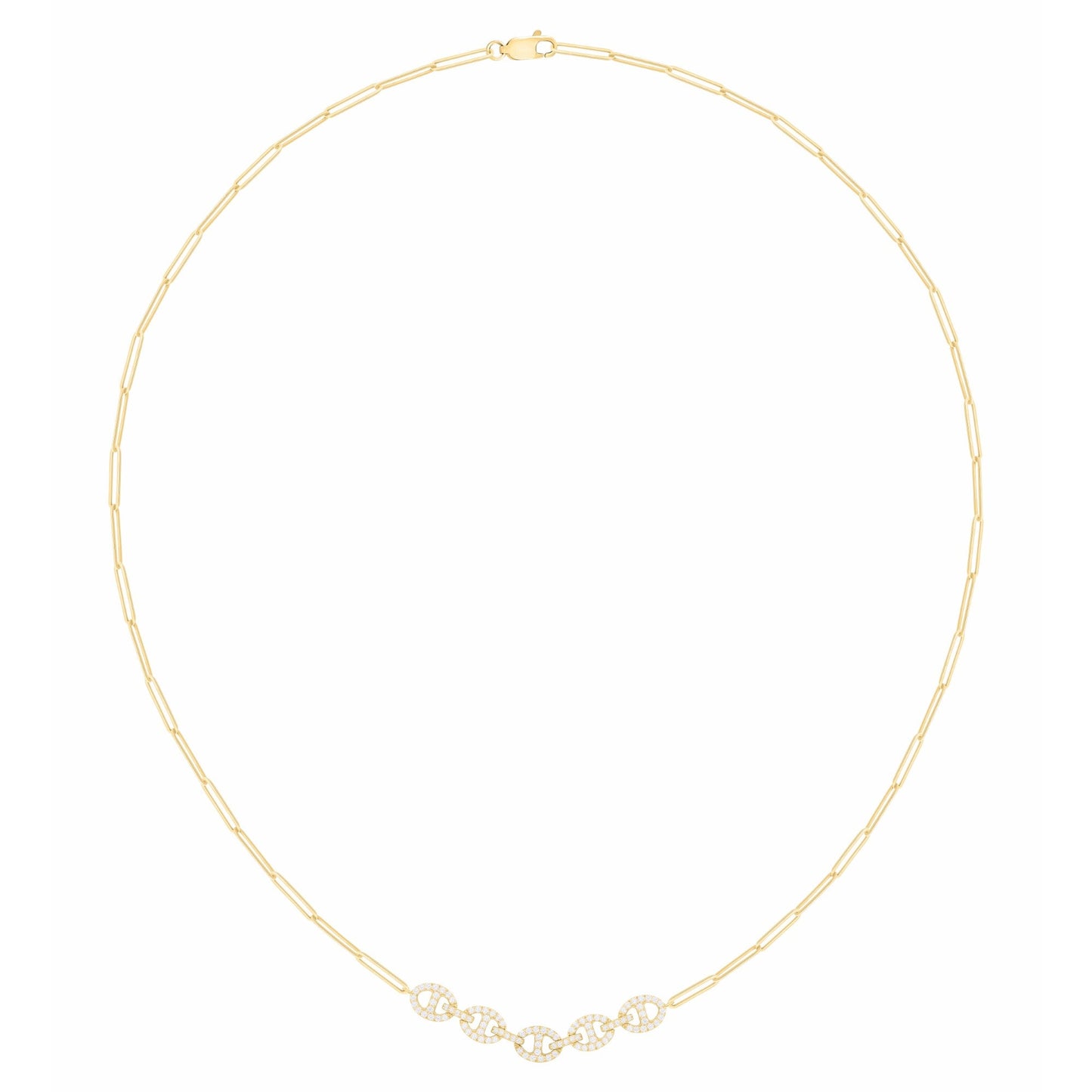 14K Yellow Gold Diamond Necklace