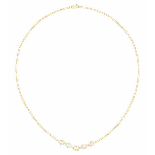 14K Yellow Gold Diamond Necklace