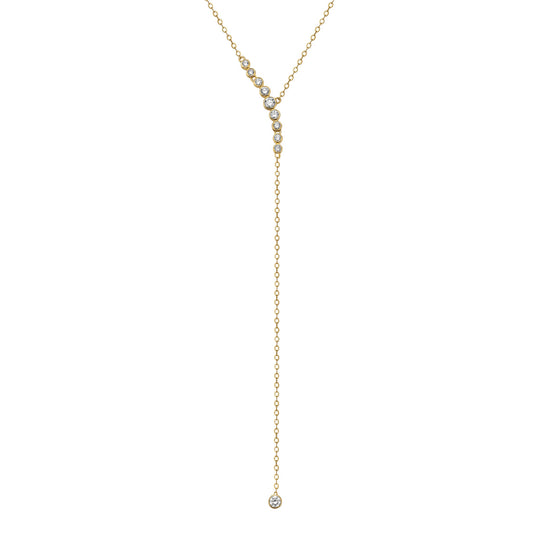 14K Yellow Gold Diamond Pendant, 0.5ct