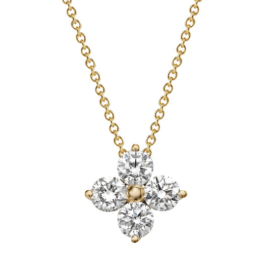 14K Yellow Gold Diamond Pendant, 0.51ct