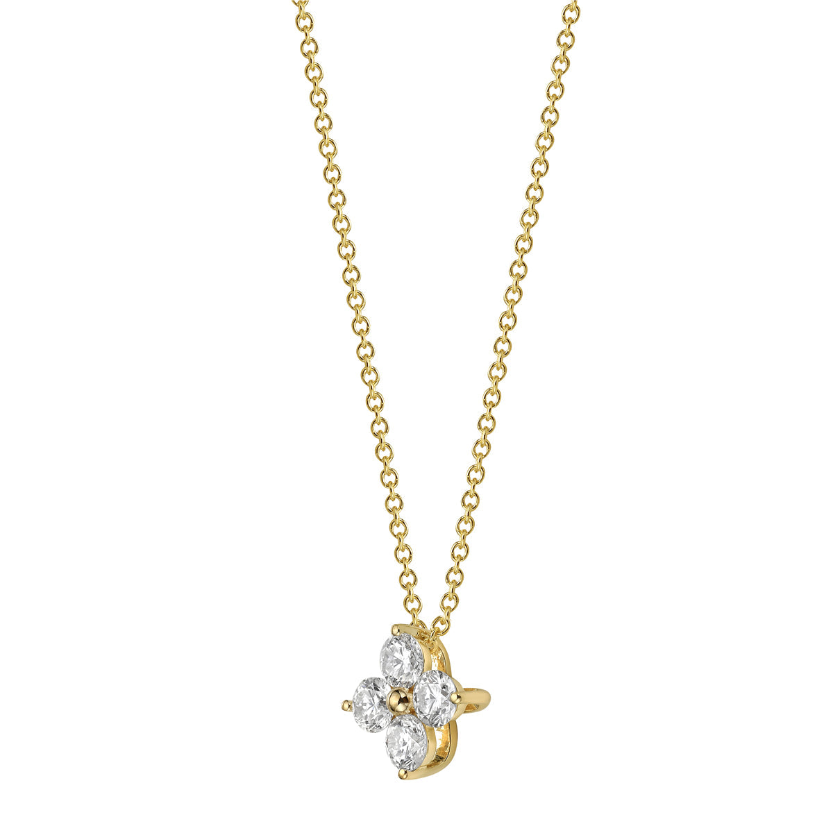14K Yellow Gold Diamond Pendant, 0.51ct